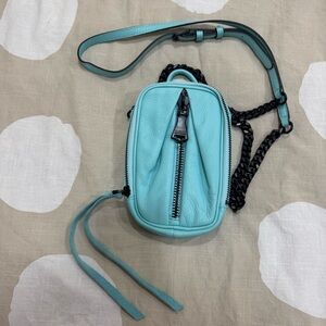 Aimee Kestenberg Tamitha Tiffany Blue Phone Crossbody Leather Bag